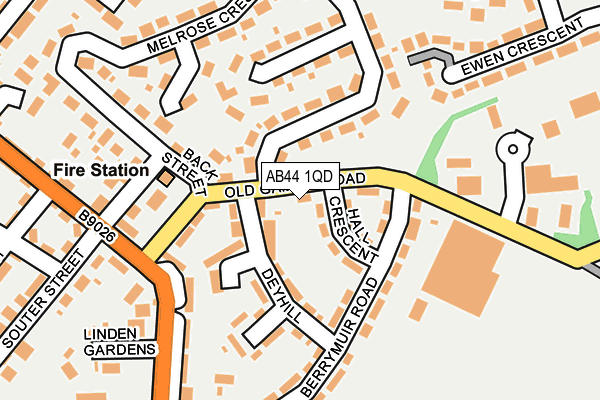 AB44 1QD map - OS OpenMap – Local (Ordnance Survey)