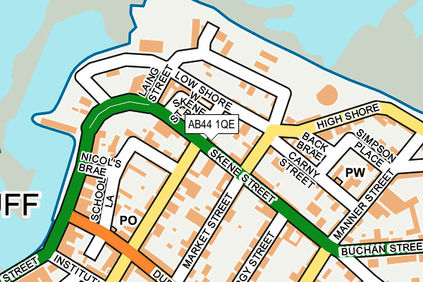 AB44 1QE map - OS OpenMap – Local (Ordnance Survey)