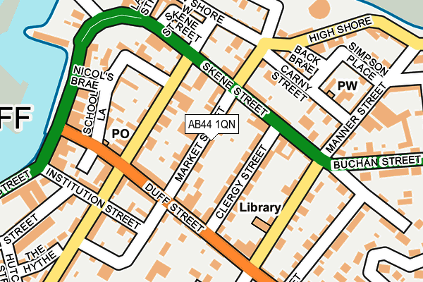 AB44 1QN map - OS OpenMap – Local (Ordnance Survey)