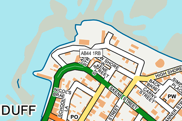 AB44 1RB map - OS OpenMap – Local (Ordnance Survey)