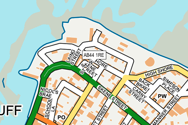 AB44 1RE map - OS OpenMap – Local (Ordnance Survey)