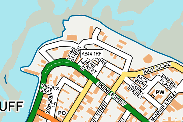 AB44 1RF map - OS OpenMap – Local (Ordnance Survey)