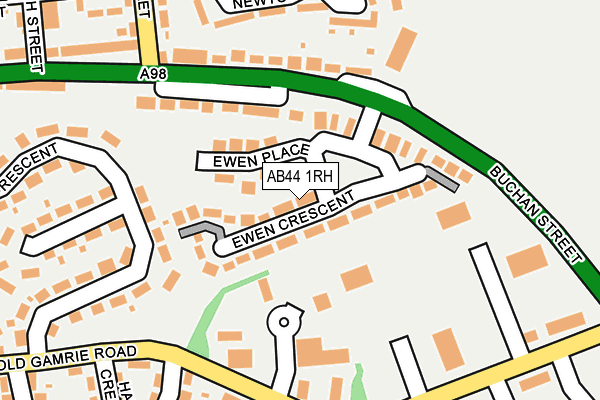 AB44 1RH map - OS OpenMap – Local (Ordnance Survey)