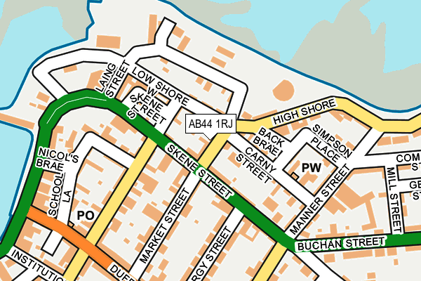 AB44 1RJ map - OS OpenMap – Local (Ordnance Survey)