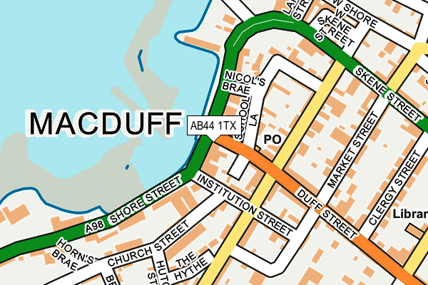 AB44 1TX map - OS OpenMap – Local (Ordnance Survey)
