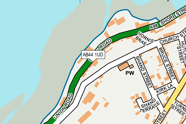 AB44 1UD map - OS OpenMap – Local (Ordnance Survey)