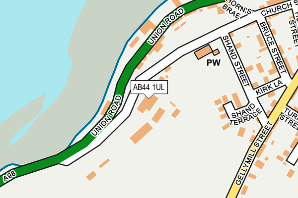 AB44 1UL map - OS OpenMap – Local (Ordnance Survey)