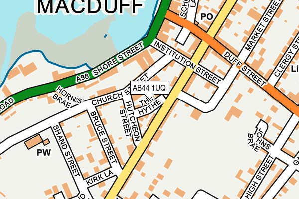 AB44 1UQ map - OS OpenMap – Local (Ordnance Survey)