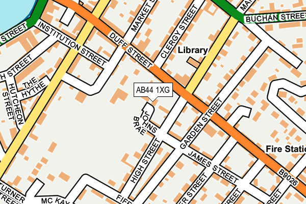 AB44 1XG map - OS OpenMap – Local (Ordnance Survey)