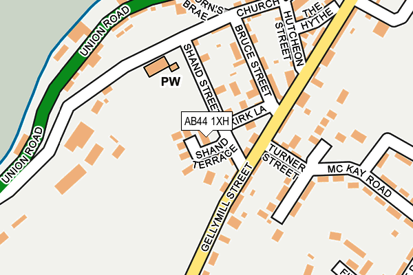 AB44 1XH map - OS OpenMap – Local (Ordnance Survey)