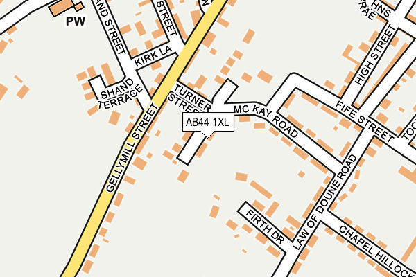 AB44 1XL map - OS OpenMap – Local (Ordnance Survey)