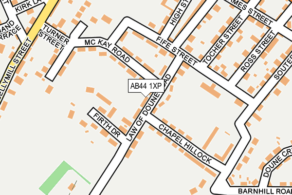 AB44 1XP map - OS OpenMap – Local (Ordnance Survey)