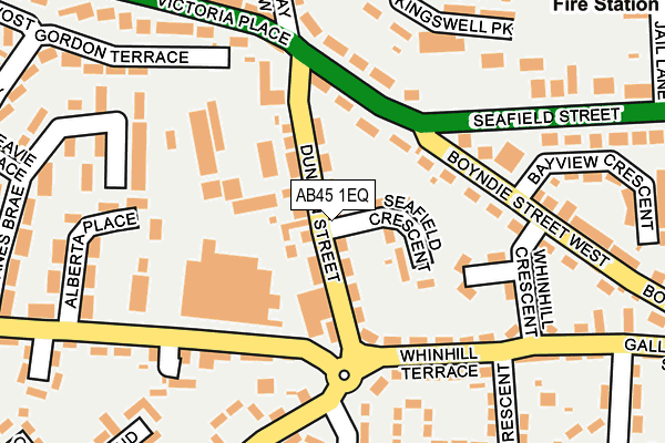 AB45 1EQ map - OS OpenMap – Local (Ordnance Survey)