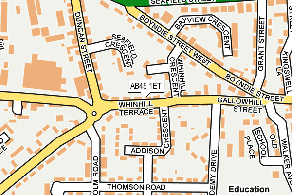 AB45 1ET map - OS OpenMap – Local (Ordnance Survey)