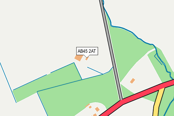 AB45 2AT map - OS OpenMap – Local (Ordnance Survey)