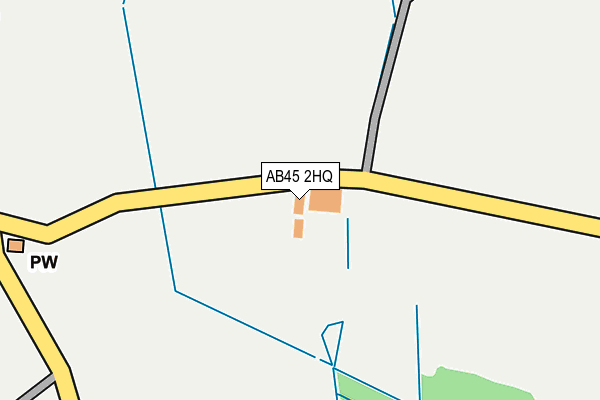 AB45 2HQ map - OS OpenMap – Local (Ordnance Survey)