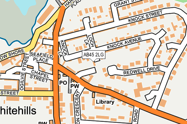 AB45 2LG map - OS OpenMap – Local (Ordnance Survey)