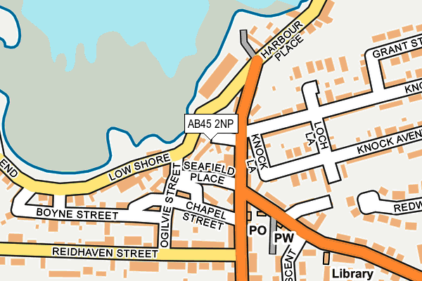 AB45 2NP map - OS OpenMap – Local (Ordnance Survey)