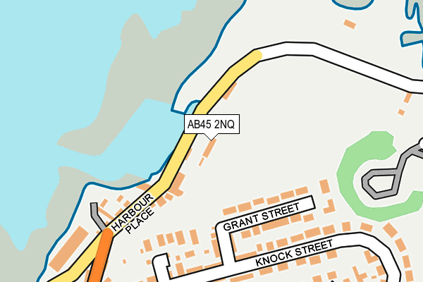 AB45 2NQ map - OS OpenMap – Local (Ordnance Survey)