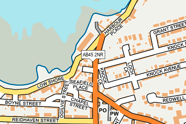 AB45 2NR map - OS OpenMap – Local (Ordnance Survey)