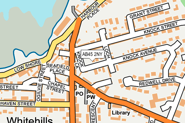 AB45 2NY map - OS OpenMap – Local (Ordnance Survey)