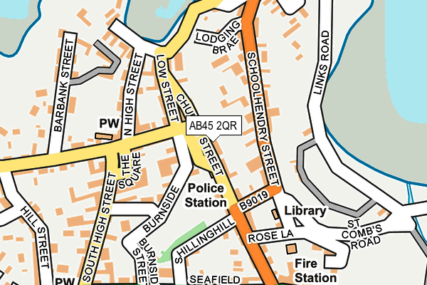 AB45 2QR map - OS OpenMap – Local (Ordnance Survey)
