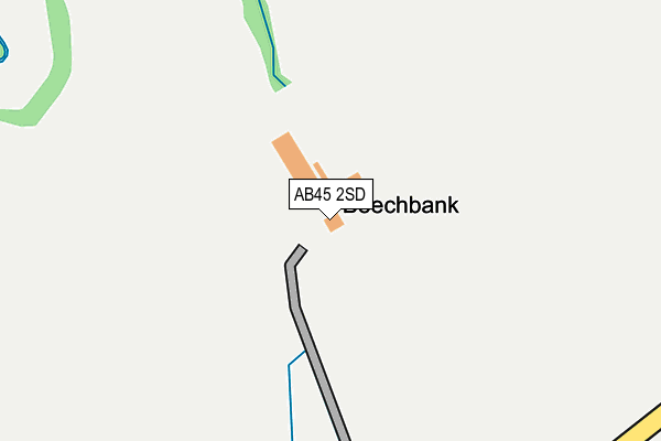 AB45 2SD map - OS OpenMap – Local (Ordnance Survey)