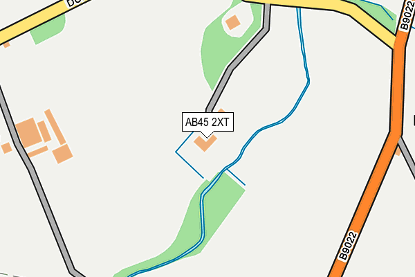 AB45 2XT map - OS OpenMap – Local (Ordnance Survey)