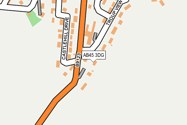AB45 3DG map - OS OpenMap – Local (Ordnance Survey)