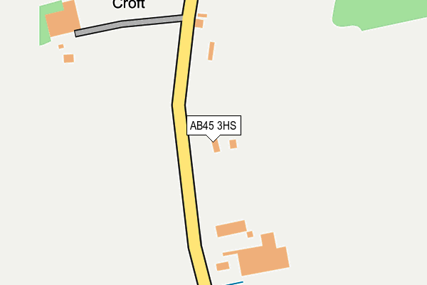 AB45 3HS map - OS OpenMap – Local (Ordnance Survey)
