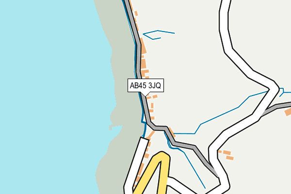 AB45 3JQ map - OS OpenMap – Local (Ordnance Survey)