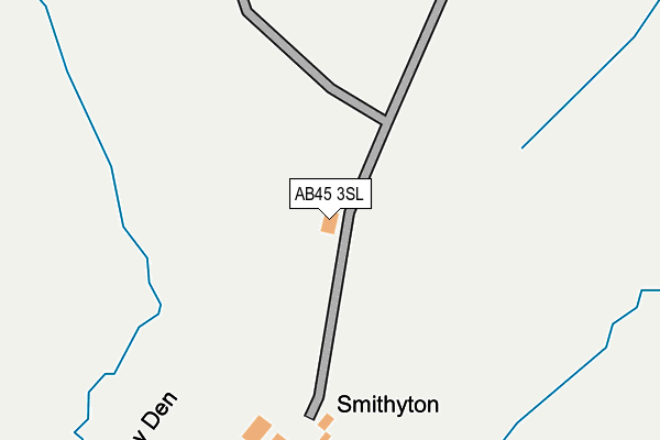 AB45 3SL map - OS OpenMap – Local (Ordnance Survey)