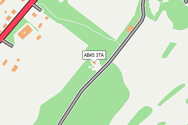 AB45 3TA map - OS OpenMap – Local (Ordnance Survey)