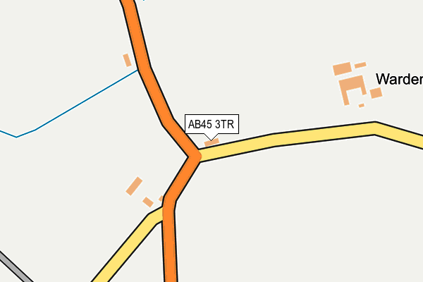 AB45 3TR map - OS OpenMap – Local (Ordnance Survey)