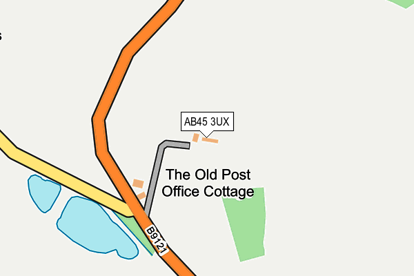 AB45 3UX map - OS OpenMap – Local (Ordnance Survey)