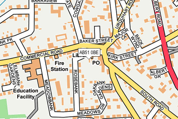 AB51 0BE map - OS OpenMap – Local (Ordnance Survey)