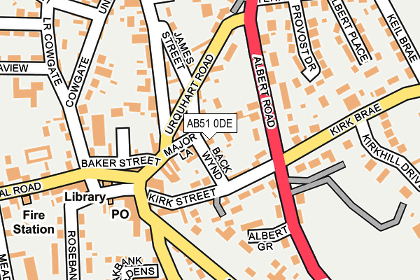 AB51 0DE map - OS OpenMap – Local (Ordnance Survey)