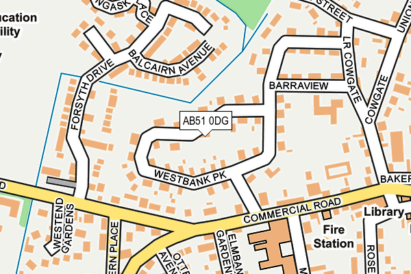 AB51 0DG map - OS OpenMap – Local (Ordnance Survey)