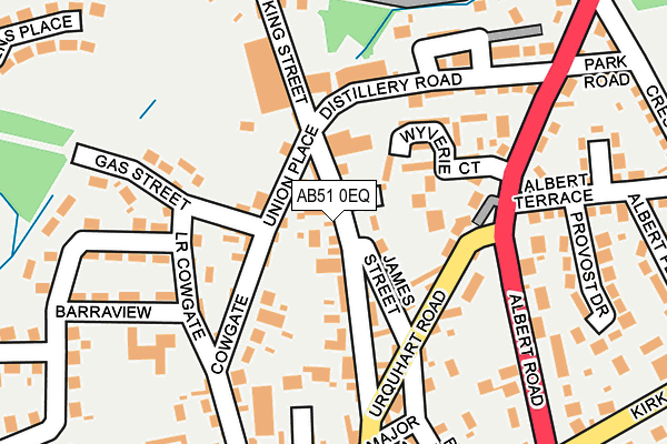 AB51 0EQ map - OS OpenMap – Local (Ordnance Survey)