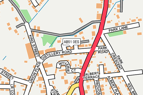 AB51 0ES map - OS OpenMap – Local (Ordnance Survey)
