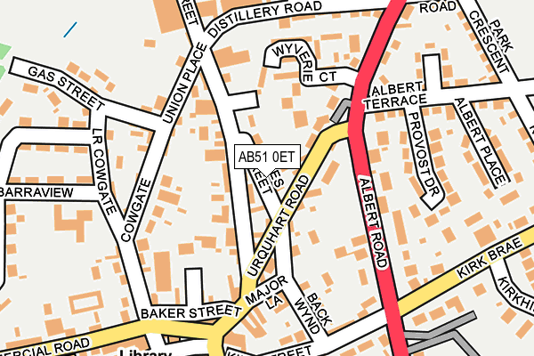 AB51 0ET map - OS OpenMap – Local (Ordnance Survey)