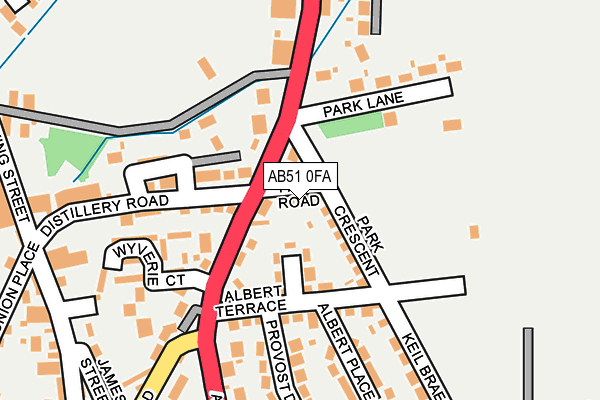 AB51 0FA map - OS OpenMap – Local (Ordnance Survey)