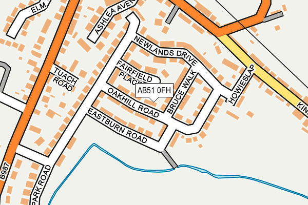 AB51 0FH map - OS OpenMap – Local (Ordnance Survey)