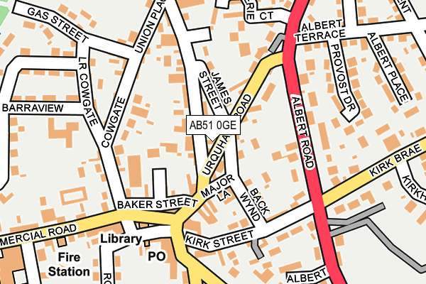 AB51 0GE map - OS OpenMap – Local (Ordnance Survey)