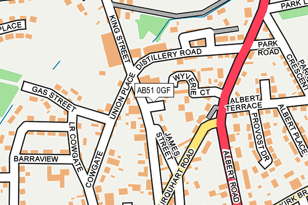 AB51 0GF map - OS OpenMap – Local (Ordnance Survey)