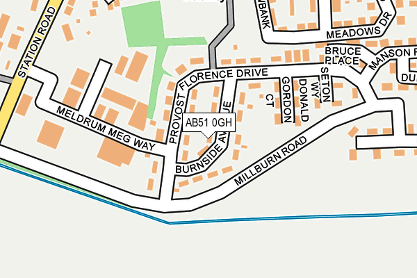 AB51 0GH map - OS OpenMap – Local (Ordnance Survey)