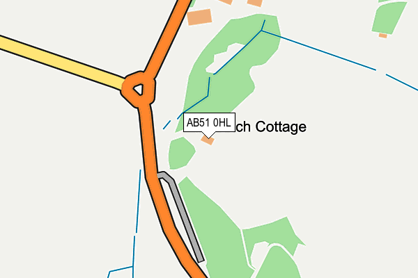 AB51 0HL map - OS OpenMap – Local (Ordnance Survey)