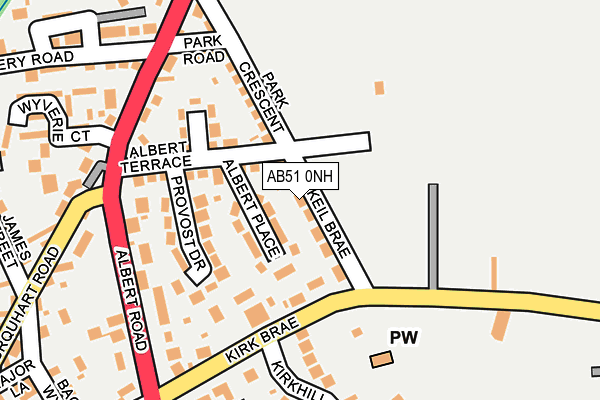 AB51 0NH map - OS OpenMap – Local (Ordnance Survey)