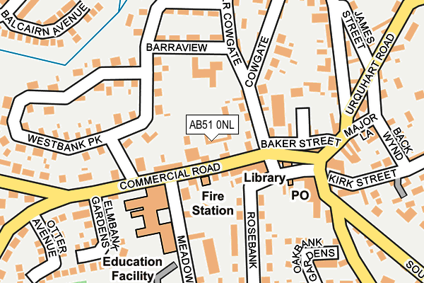 AB51 0NL map - OS OpenMap – Local (Ordnance Survey)
