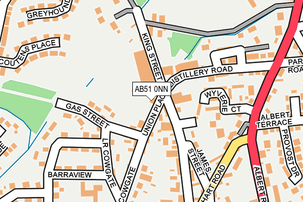 AB51 0NN map - OS OpenMap – Local (Ordnance Survey)